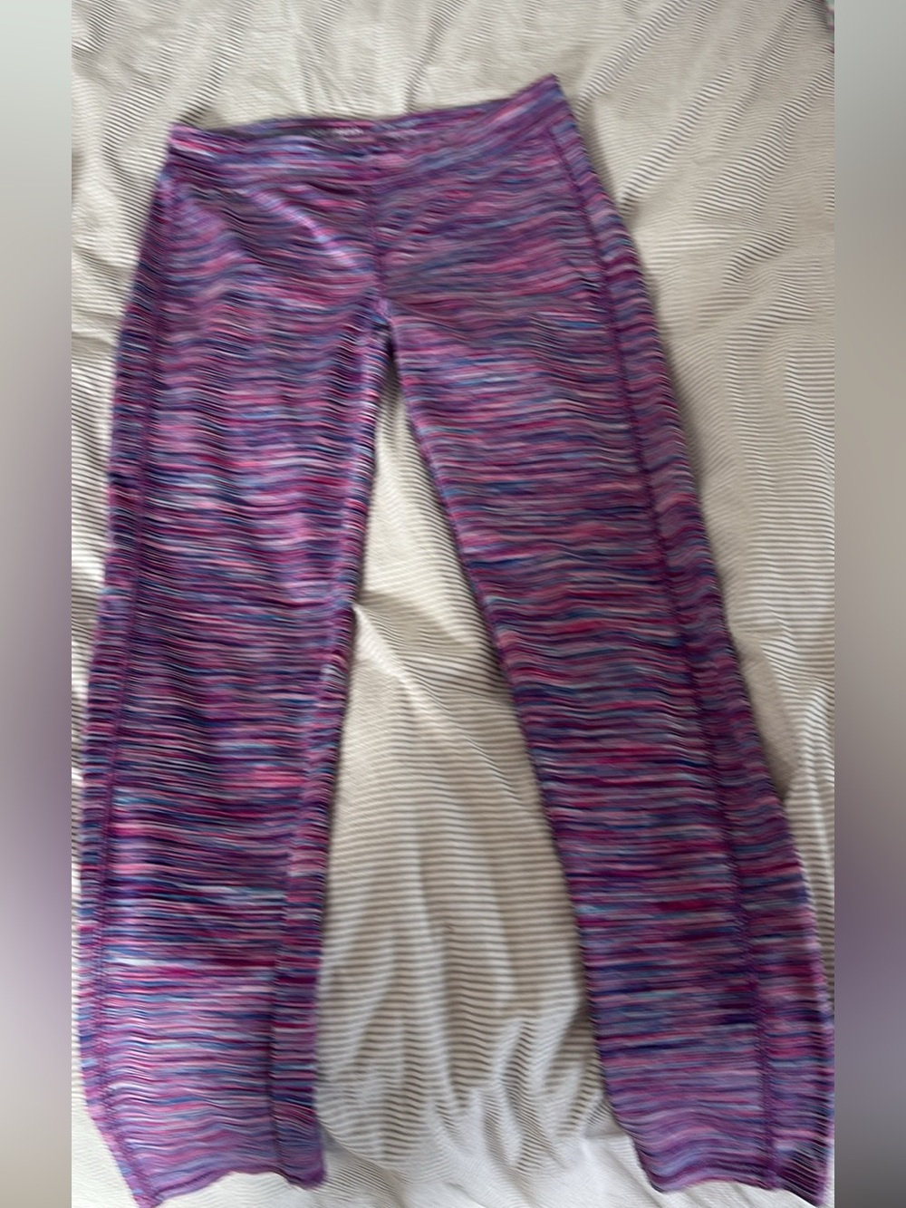 Joe Fresh Purple Pink and Blue Striped Girls' Leggings
